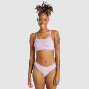 Bralette Gymshark Seamless High Neck Rosas Claro | 37ABRTVSU