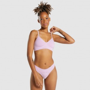 Bralette Gymshark Seamless Low Neck Rosas Claro | 36UCZMGQY