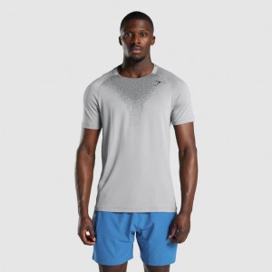 Camiseta Gymshark Apex Contrast Seamless Gris | 82EOINYAR