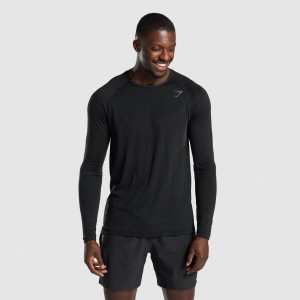 Camiseta Gymshark Apex Long Sleeve Seamless Negras | 38ZHGJTAL