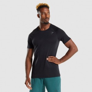 Camiseta Gymshark Apex Perform Negras | 97ZDMVAPK