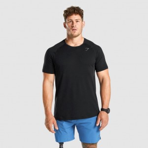 Camiseta Gymshark Apex Seamless Negras | 24IGNJLHP