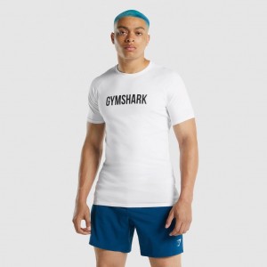 Camiseta Gymshark Apollo Blancas | 41BRCAISX