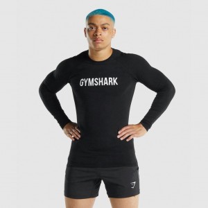 Camiseta Gymshark Apollo Long Sleeve Negras | 39XTPVQMF