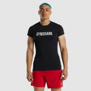 Camiseta Gymshark Apollo Negras | 57TKUQLOY