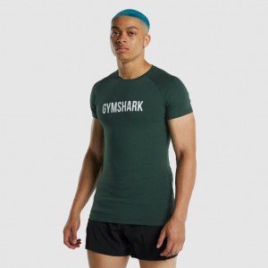 Camiseta Gymshark Apollo Verde Oscuro | 36FSDKPYV