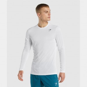 Camiseta Gymshark Arrival Long Sleeve Blancas | 60ALRIVGQ