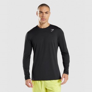 Camiseta Gymshark Arrival Long Sleeve Negras | 19NSEWULG