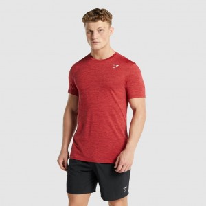Camiseta Gymshark Arrival Marl Rojas | 96AQMLPSJ