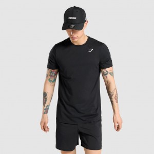 Camiseta Gymshark Arrival Regular Fit Negras | 15JLZHIVQ