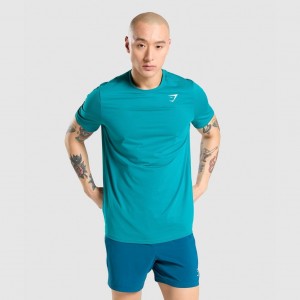 Camiseta Gymshark Arrival Regular Fit Teal | 67QMFOSUY