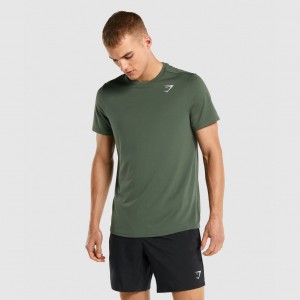Camiseta Gymshark Arrival Regular Fit Verde | 02YDVXZIC