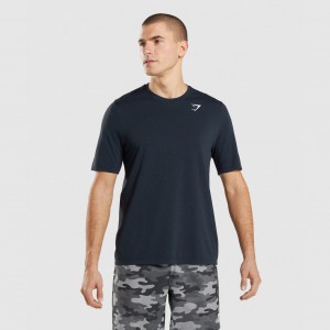 Camiseta Gymshark Arrival Seamless Azul Marino | 57AIQSYME