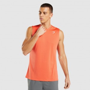 Camiseta Gymshark Arrival Sin Manga Naranjas | 52FXYHUSC