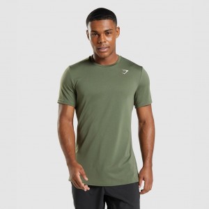 Camiseta Gymshark Arrival Verde Oliva | 76WVNJSZR
