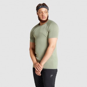 Camiseta Gymshark Aspect Ligeros Seamless Verde Claro | 59UZNVLDH