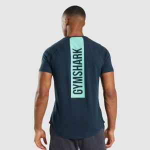 Camiseta Gymshark Bold Azul Marino | 43DPULJKR