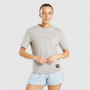 Camiseta Gymshark CTY Gris | 29KXOLHCI
