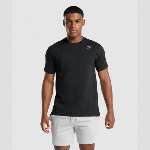 Camiseta Gymshark Crest Negras | 59FUWCBQH