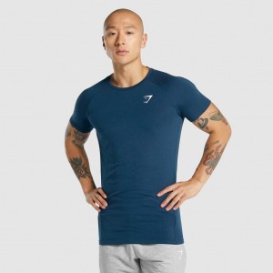 Camiseta Gymshark Critical 2.0 Azul Marino | 65MRXZGAJ