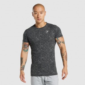 Camiseta Gymshark Critical 2.0 Charcoal Print | 81OQMNALW