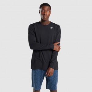 Camiseta Gymshark Critical Long Sleeve Negras | 58KTQRFOS