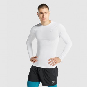 Camiseta Gymshark Element Baselayer Long Sleeve Blancas | 46LFRBUTN