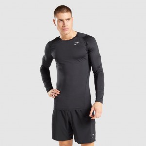Camiseta Gymshark Element Baselayer Long Sleeve Negras | 94JFOSGDP
