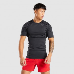 Camiseta Gymshark Element Baselayer Negras | 12QZCUPRF