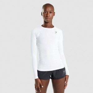 Camiseta Gymshark Entrenamiento Baselayer Long Sleeve Blancas | 49ZVRCFYX