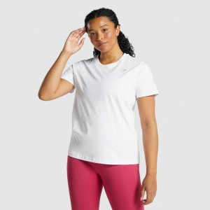 Camiseta Gymshark Entrenamiento Basic Tee Blancas | 17EASMVUJ