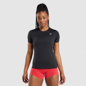 Camiseta Gymshark Entrenamiento Negras | 64TIEFYHU