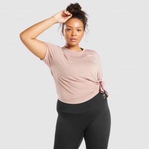 Camiseta Gymshark Essential Tee Taupe | 81BVSAGND