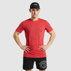 Camiseta Gymshark Legacy Rojas | 56AUHVDCO