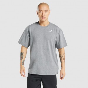 Camiseta Gymshark Oversized Charcoal Marl | 06JYARWCG