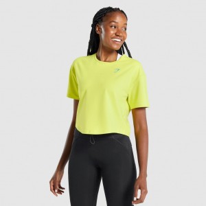 Camiseta Gymshark Pulse Amarillo | 56SXIKQOH