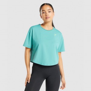 Camiseta Gymshark Pulse Teal | 05CQNAOMJ