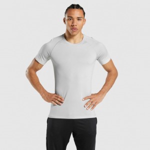 Camiseta Gymshark Regulate Entrenamiento Gris Claro | 24EZBKODM