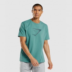 Camiseta Gymshark Sharkhead Infill Teal | 38QCYGXJB
