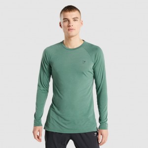 Camiseta Gymshark Studio Long Sleeve Verde | 07CIWQDUS