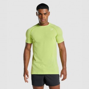 Camiseta Gymshark Vital Light Seamless Amarillo | 05RUZGIEA