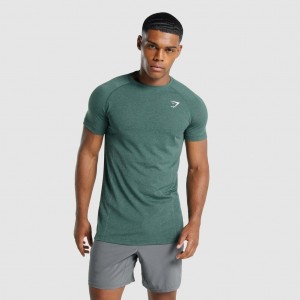 Camiseta Gymshark Vital Light Seamless Verde Oscuro | 21ZPRDTWK