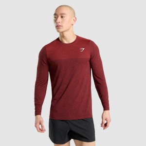 Camiseta Gymshark Vital Long Sleeve Rojas | 65LIGSUDE