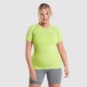 Camiseta Gymshark Vital Seamless 2.0 Amarillo | 47NXDIKTR