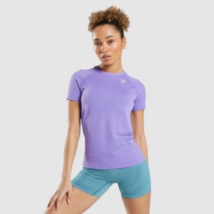 Camiseta Gymshark Vital Seamless 2.0 Light Moradas | 18QSPNUYF