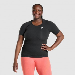 Camiseta Gymshark Vital Seamless 2.0 Negras | 04EFVPROM