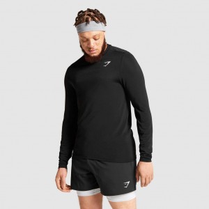 Camiseta Gymshark Vital Seamless Long Sleeve Negras | 53HGUOQPM