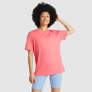 Camiseta Gymshark Whitney Oversized Rosas | 27XTRSICD