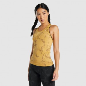 Camiseta Tirantes Gymshark Adapt Camo Seamless Savanna | 32SYMAJFO