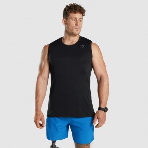 Camiseta Tirantes Gymshark Apex Seamless Negras | 09REWJZYD